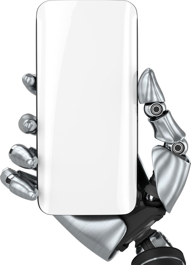 Transparent Robotic Arm Holding Smartphone Technology Vector - Download Free Stock Images Pikwizard.com