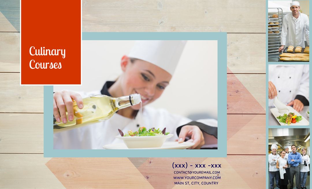Chef Preparing Elegant Salad for Culinary Promotion