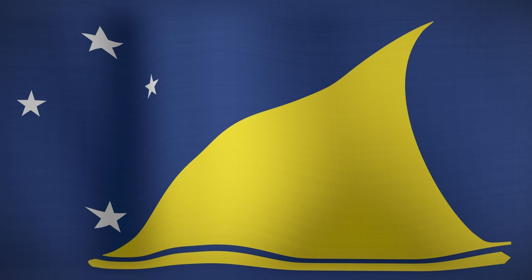 Tokelau National Flag Waving in the Wind
