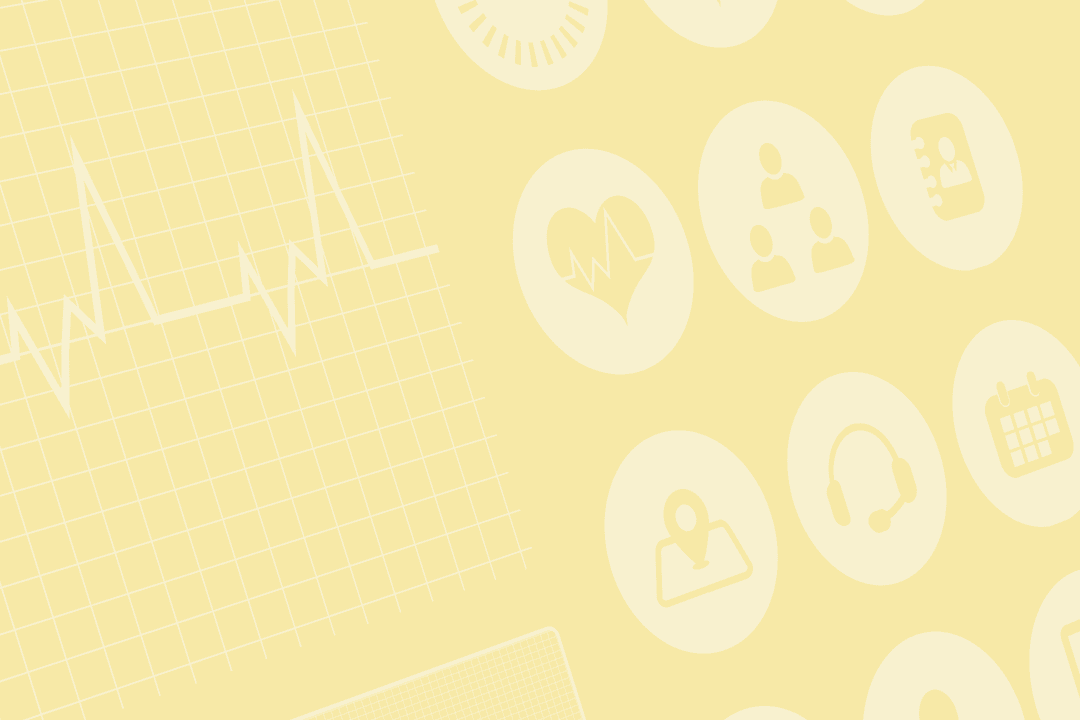 Digital Heartbeat and Medical Icons on Transparent Background