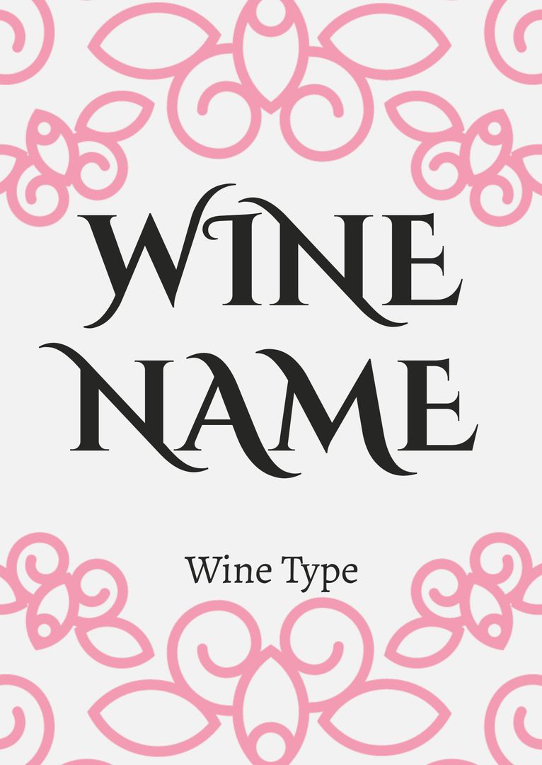 Elegant Wine Label Design with Ornate Patterns and Classic Typography - Download Free Stock Templates Pikwizard.com