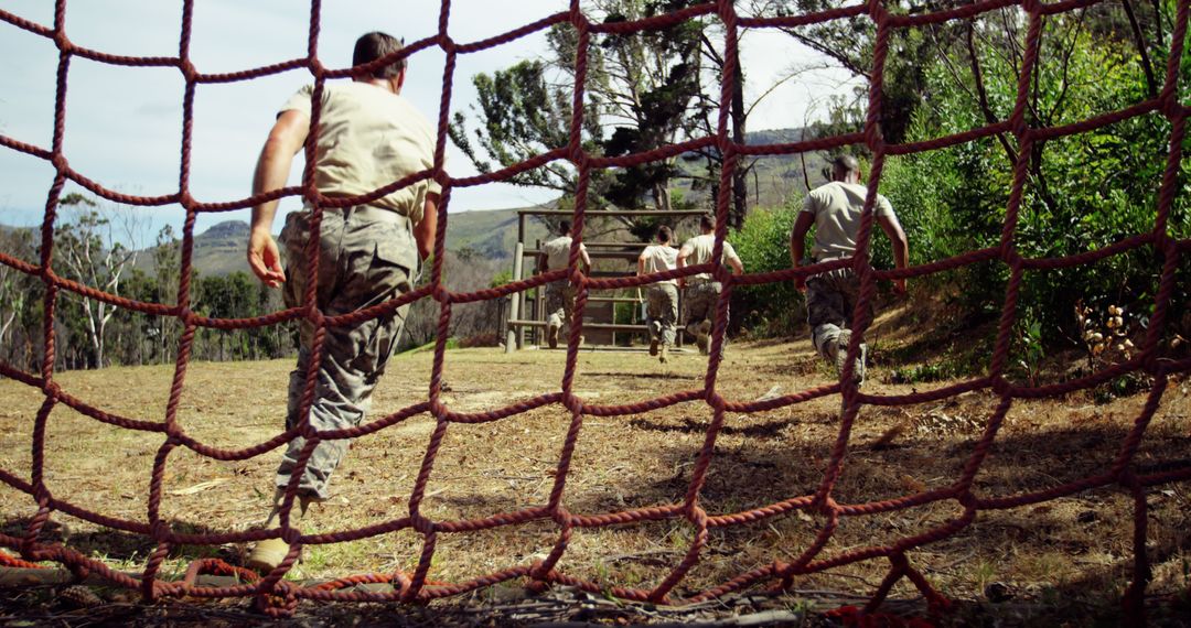 Diverse Team Building Exercise in Outdoor Setting
