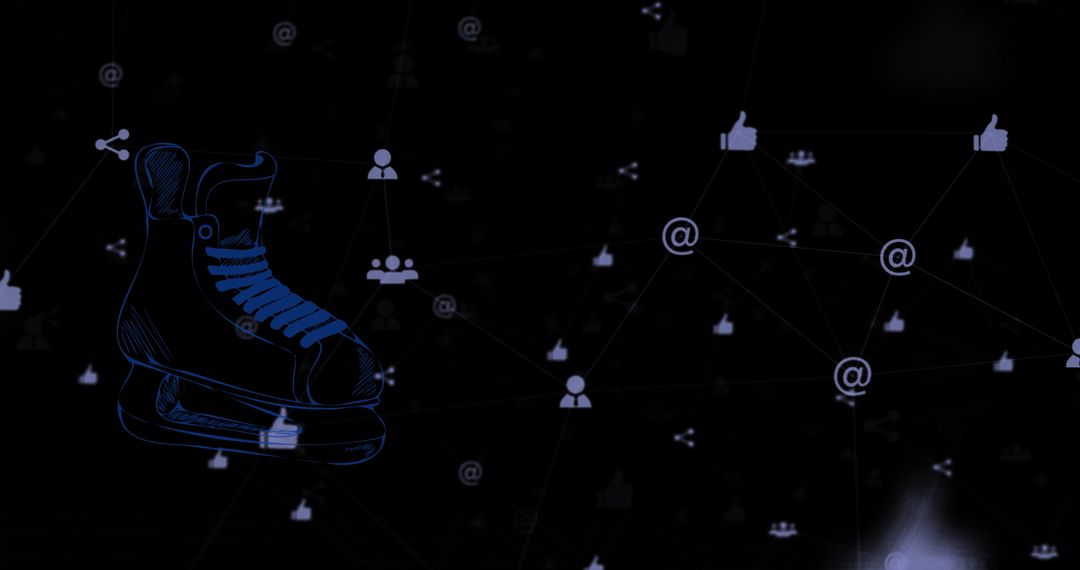 Ice Skating Shoe with Digital Network Connections