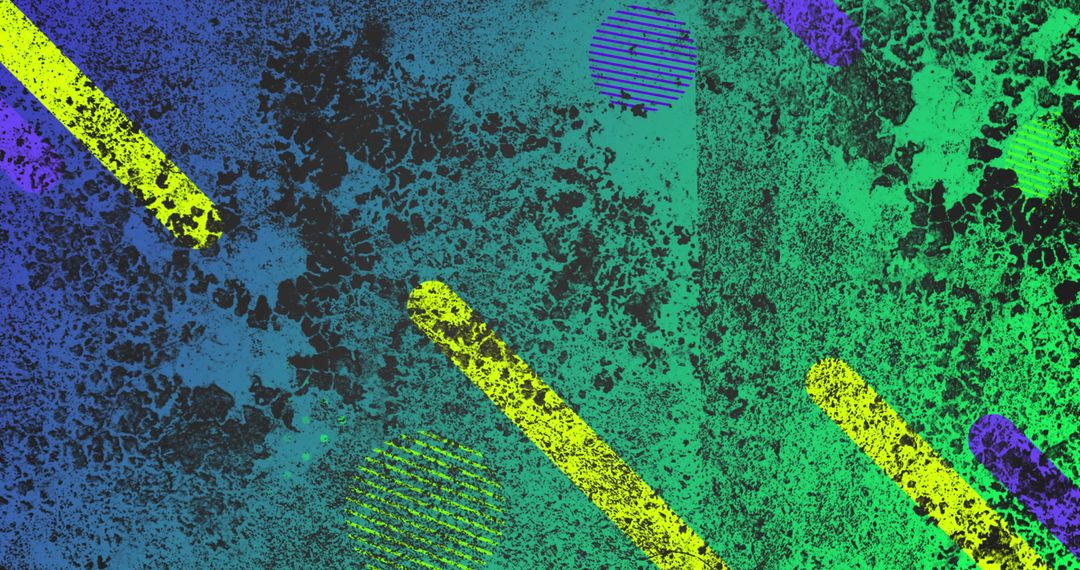 Abstract Geometric Patterns on Vivid Blue Background