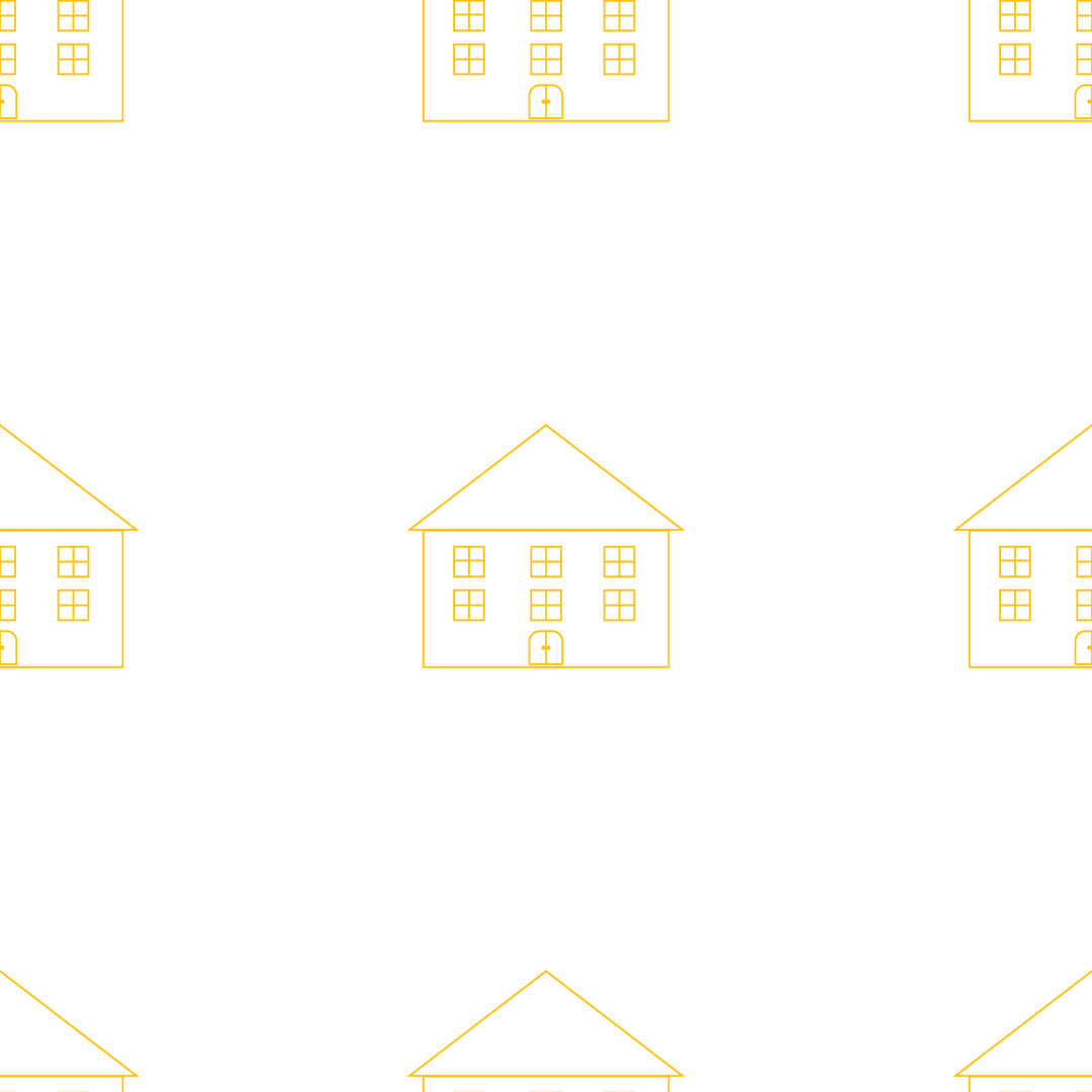 Repeating Yellow House Pattern on Transparent Background
