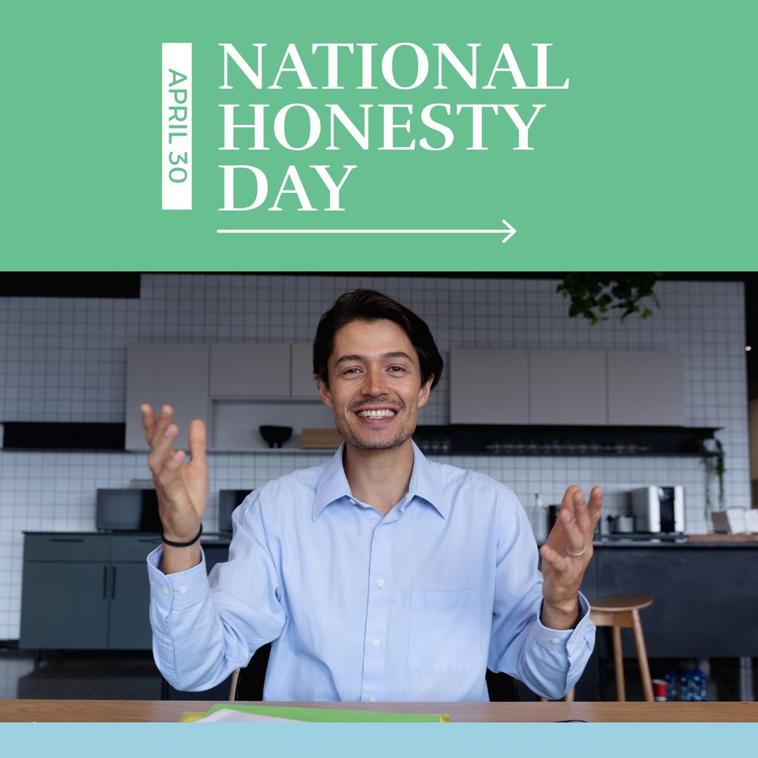 Celebrating National Honesty Day with Smiling Businessman