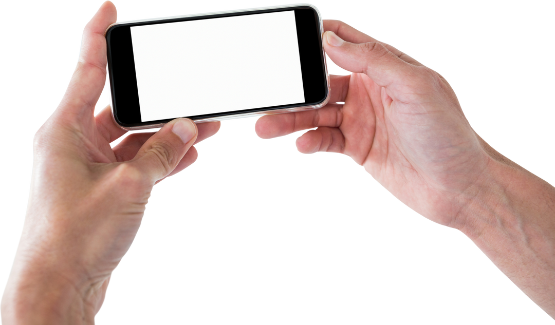 Transparent Hands Holding Smartphone with Blank Screen - Download Free Stock Images Pikwizard.com