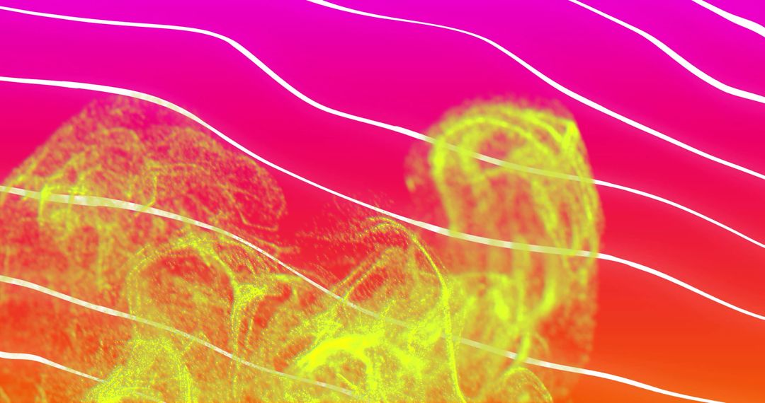 Glowing Light Trails on Vibrant Gradient Background