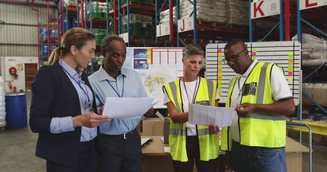 Warehouse Team Conducting Logistics Meeting - Free Images, Stock Photos and Pictures on Pikwizard.com