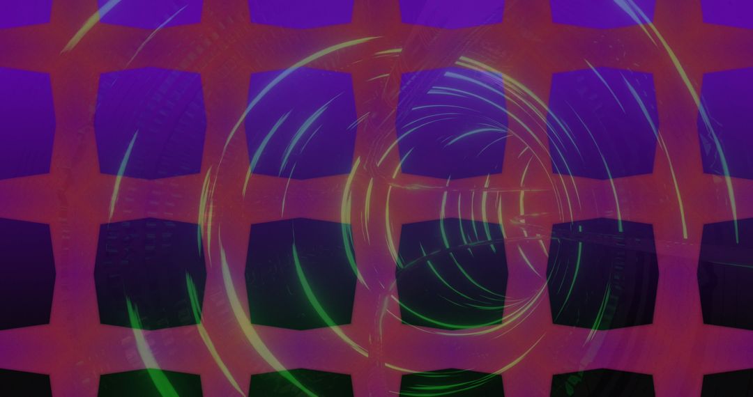 Abstract Digital Tunnel with Moving Shapes