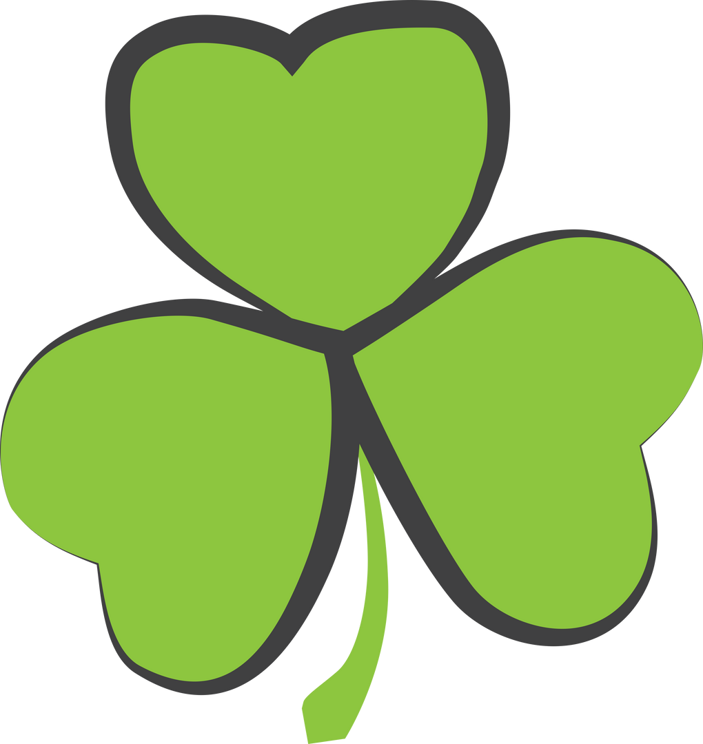 Green Shamrock Illustration on Transparent Background - Download Free Stock Images Pikwizard.com