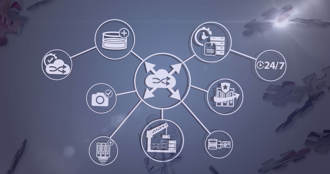 Connected Digital Network of Data Security Symbols