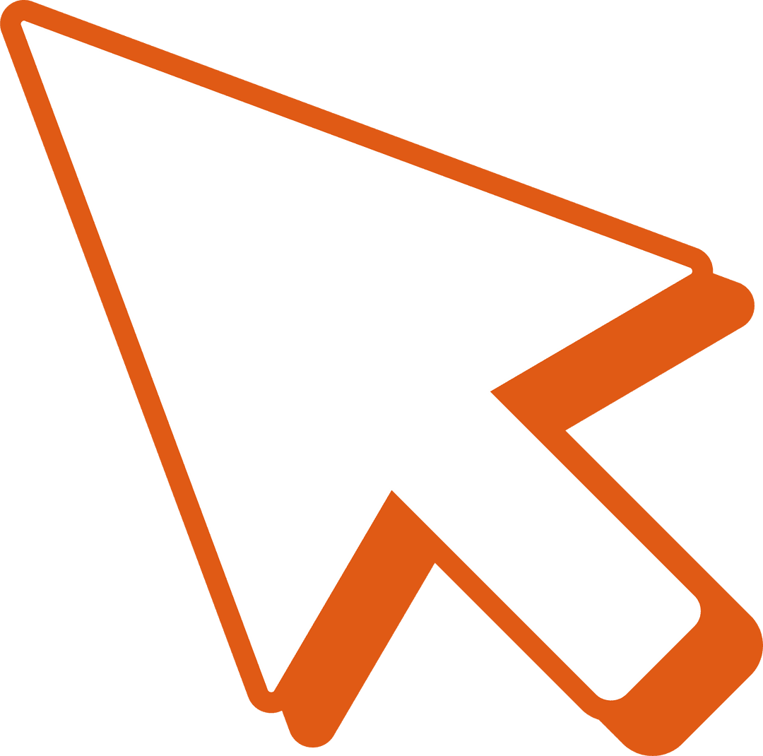stylized transparent arrow cursor icon with orange outline - Download Free Stock Images Pikwizard.com