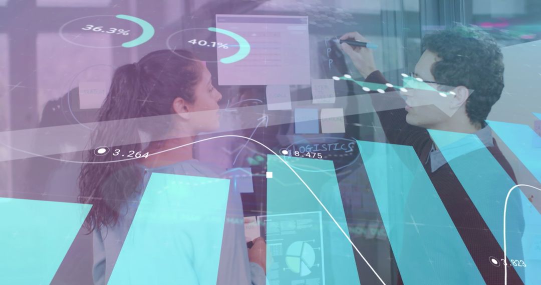 Innovative Financial Data Analysis in Modern Office