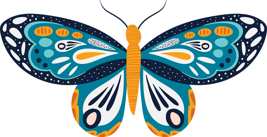 Digital PNG Illustration of Colorful Butterfly on Transparent Background - Download Free Stock Images Pikwizard.com