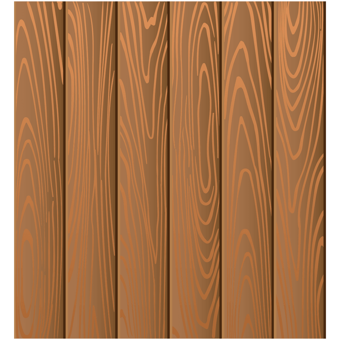 Wooden Boards Illustration on Transparent Background