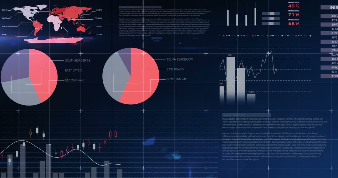 Digital Data Visualization with Charts and Graphs on Dark Background - Free Images, Stock Photos and Pictures on Pikwizard.com