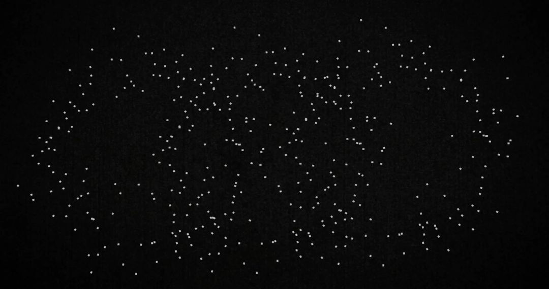 Glowing Light Spots on Black Background for Light Concepts