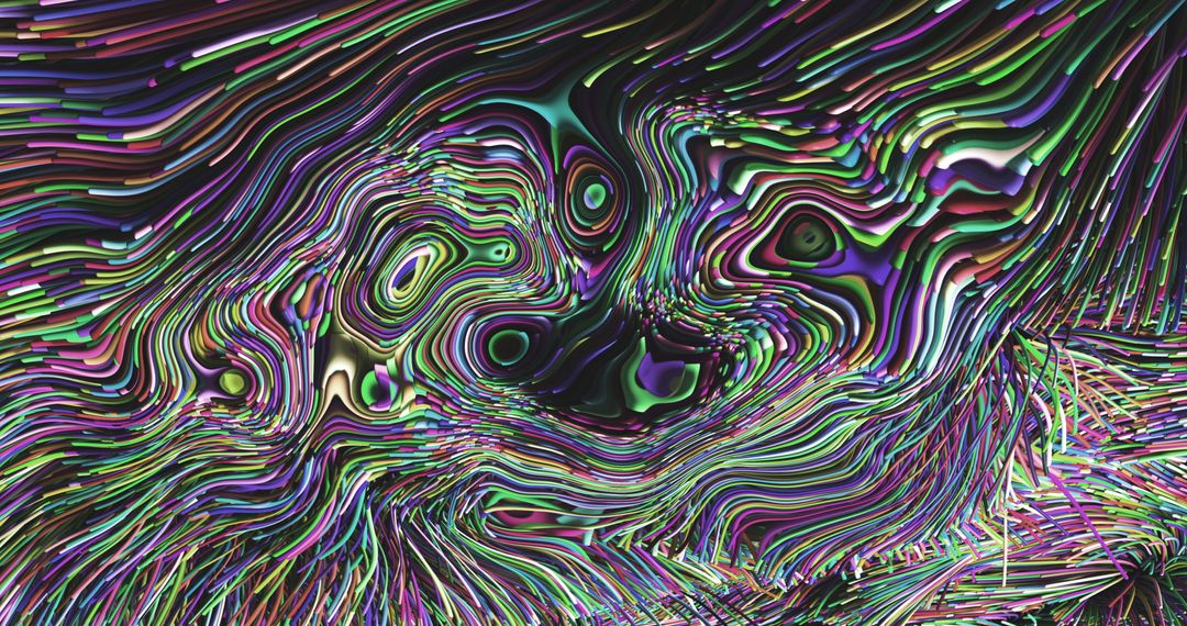 Abstract Vivid Flowing Liquid Metallic Texture