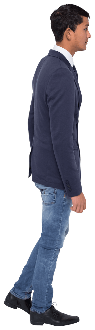 Transparent Background Businessman in Casual Suit