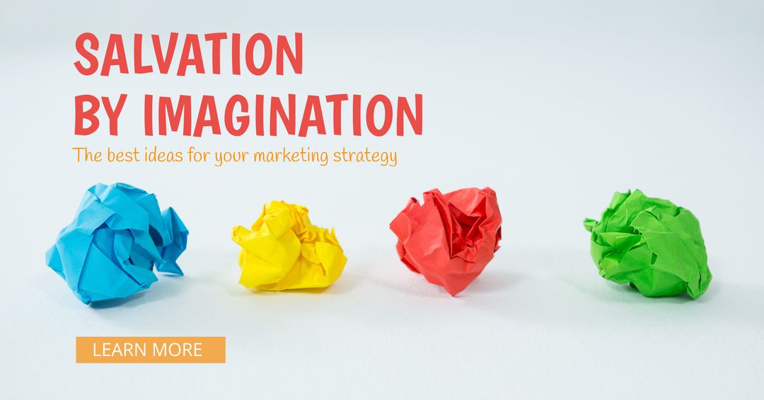 Colorful Crumpled Paper Balls Symbolizing Creative Ideas