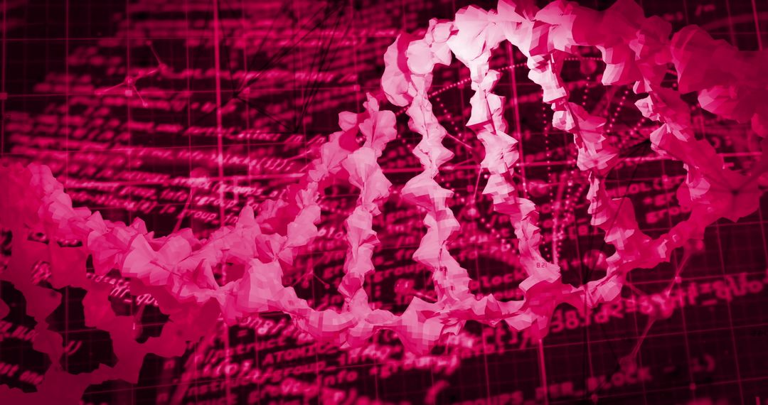 Digital DNA Strand with Data Background