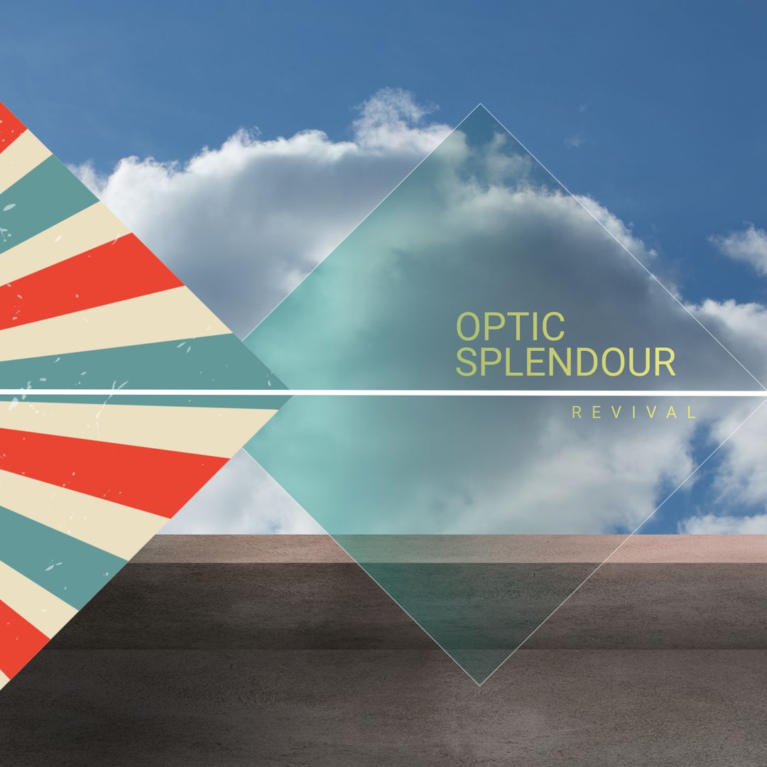 Creative Abstract Album Cover Design with Geometric Shapes