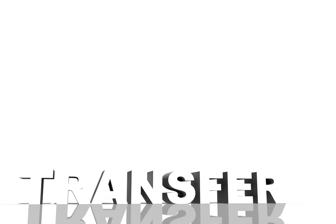 White Transfer Text on Transparent Background Illustration