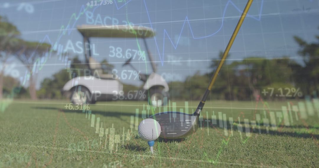 Golf and Digital Metrics Elapsed With Data Analysis Overlay