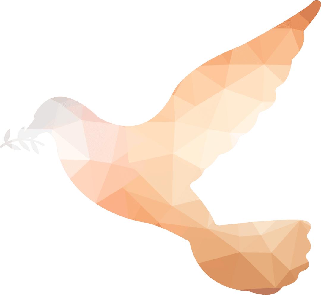 Transparent Geometric Dove Symbol: Transcendence & Peaceful Elegance