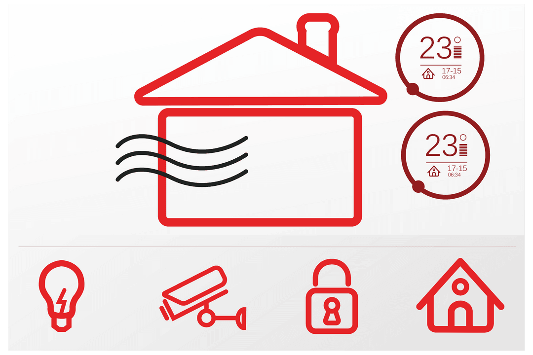 Intelligent Home Interface Design on Transparent Background