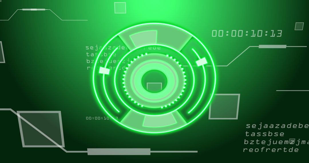 Futuristic Digital Interface with Scanning Scope Display