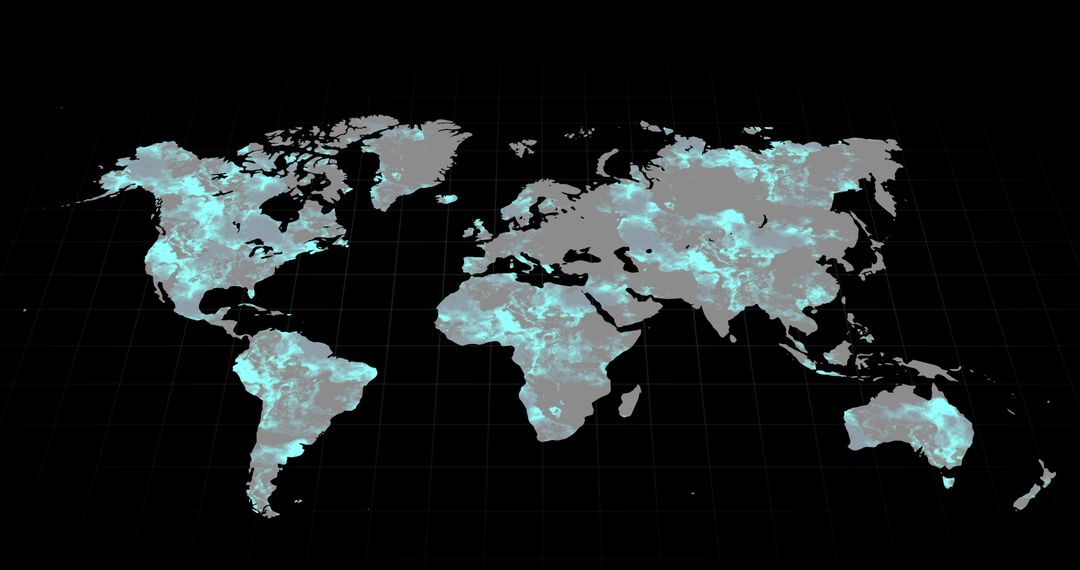 Digital Transformation of Grey World Map to Blue Tones