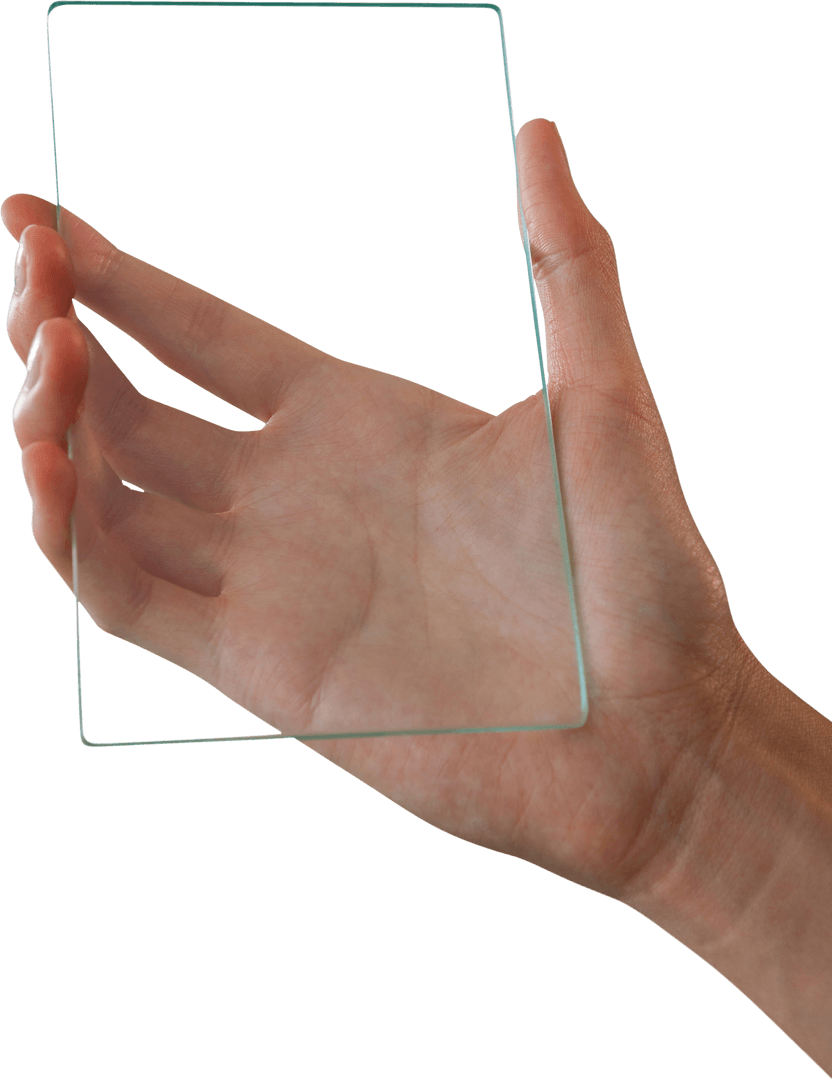 Transparent Interface Hand Hold Technology Concept