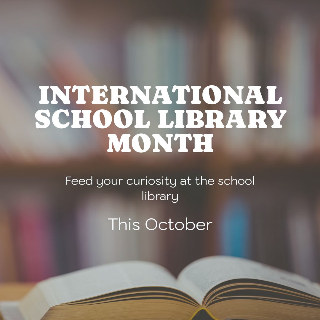 International School Library Month Celebration with Open Book