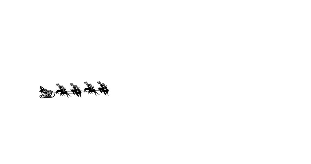 Sleigh of Santa and Reindeer Silhouettes on White - Free Images, Stock Photos and Pictures on Pikwizard.com