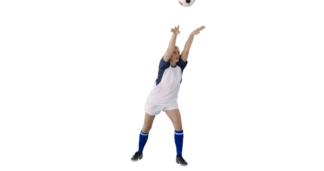 Female Soccer Player Throwing Ball - Free Images, Stock Photos and Pictures on Pikwizard.com