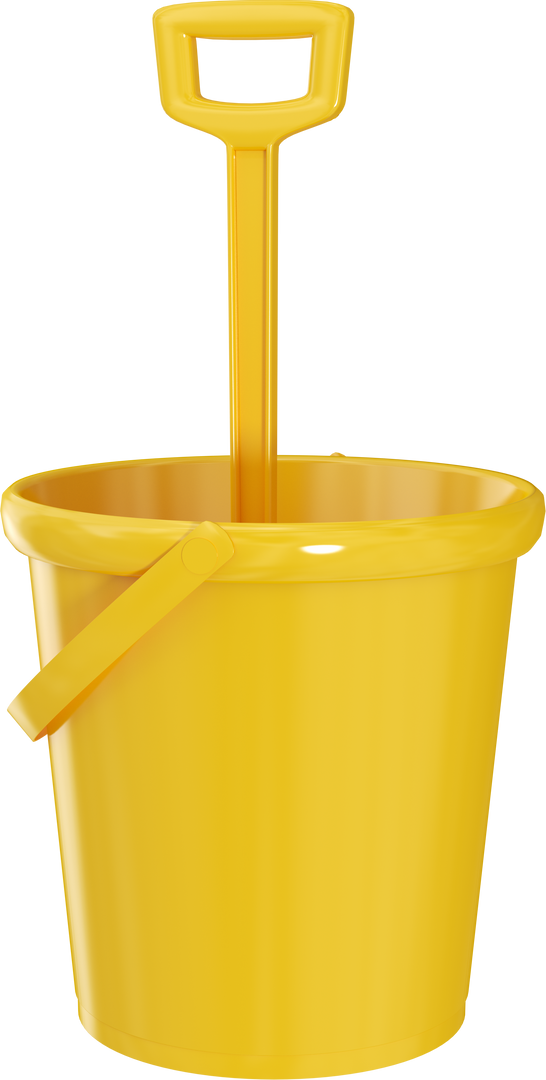 Close-up of Yellow Transparent Bucket and Shovel for Beach or Play - Download Free Stock Images Pikwizard.com