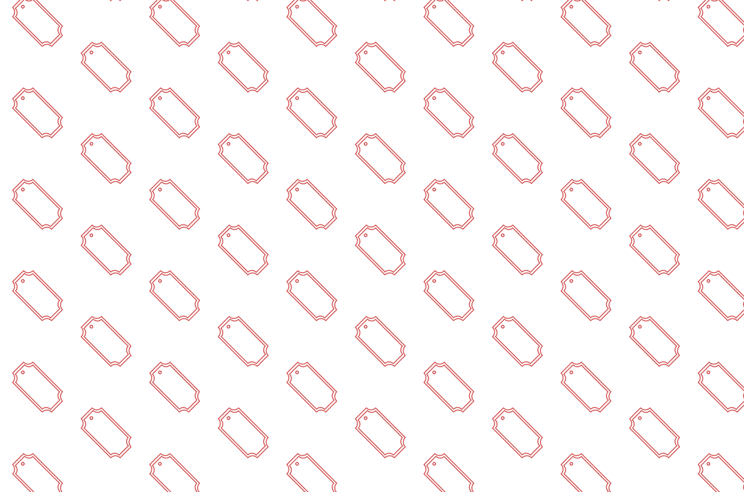 Red Tag Illustration on Transparent Background with Copy Space