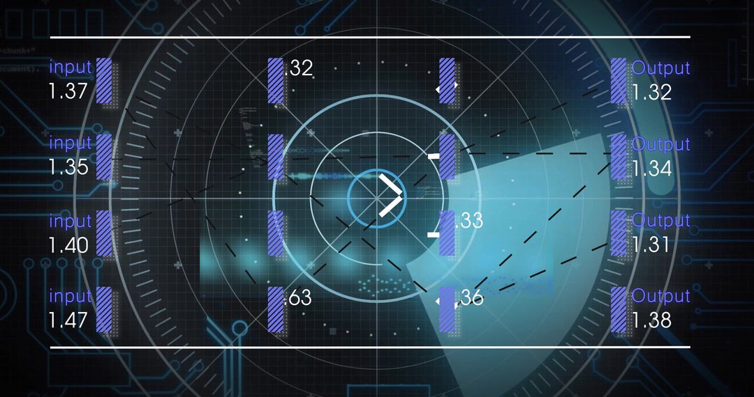 Futuristic Digital Interface with Cyber Data Display