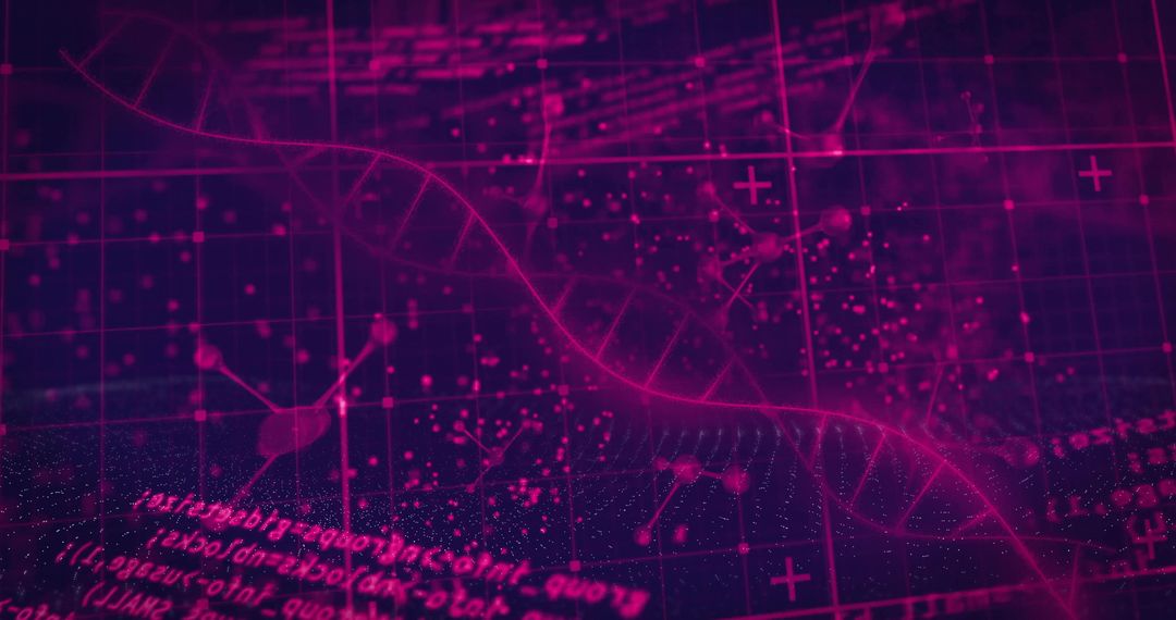 Digital DNA Data Processing in Futuristic Tech Environment