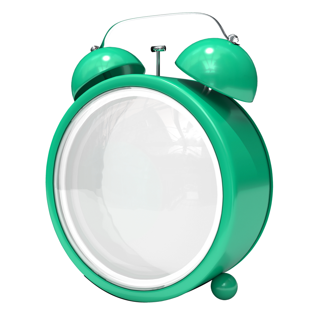 Transparent Green Twin Bell Alarm Clock - Download Free Stock Images Pikwizard.com