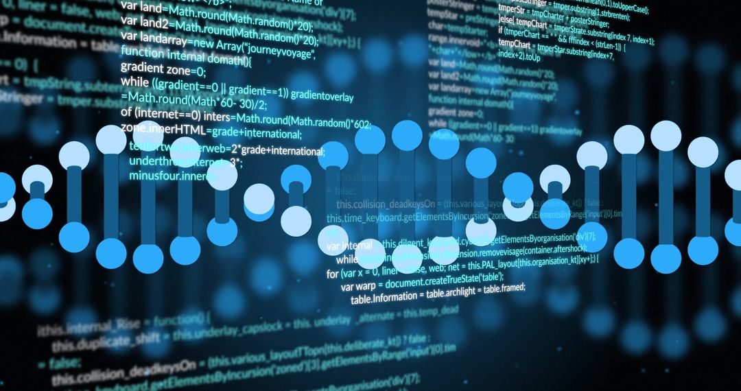Digital DNA Code with Data Stream Background