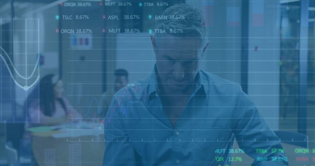 Business Professional Analyzing Financial Data on Smartphone