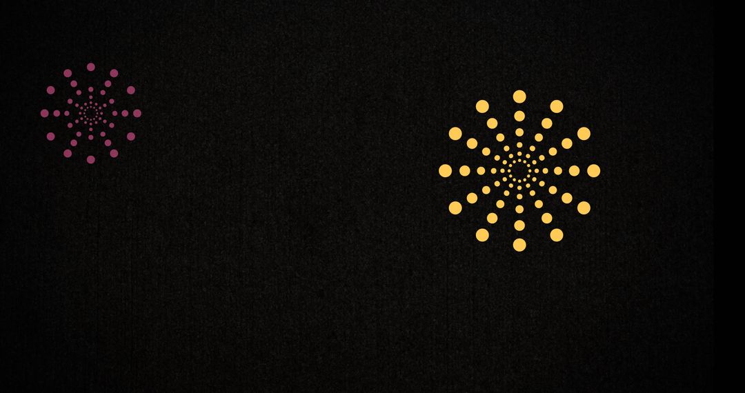 Colorful Fireworks Exploding on Black Background