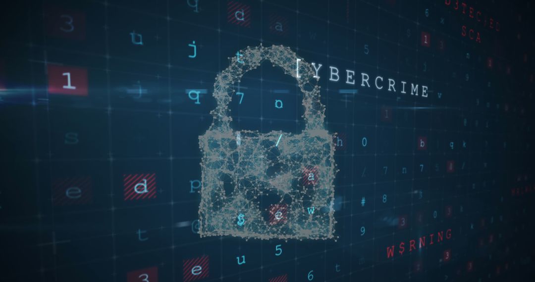 Digital Padlock Representing Cybersecurity and Data Protection