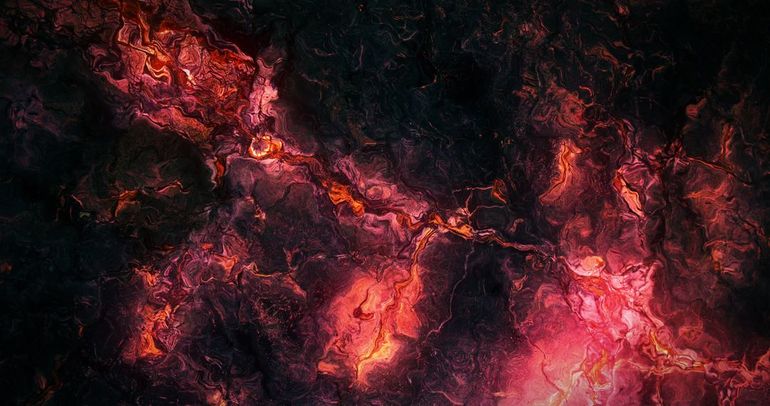 Dynamic Fiery Waves Artistic Abstraction