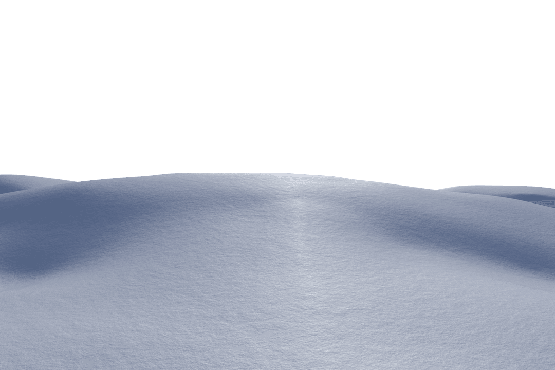 Snow Covered Landscape on Transparent Background Vector Illustration