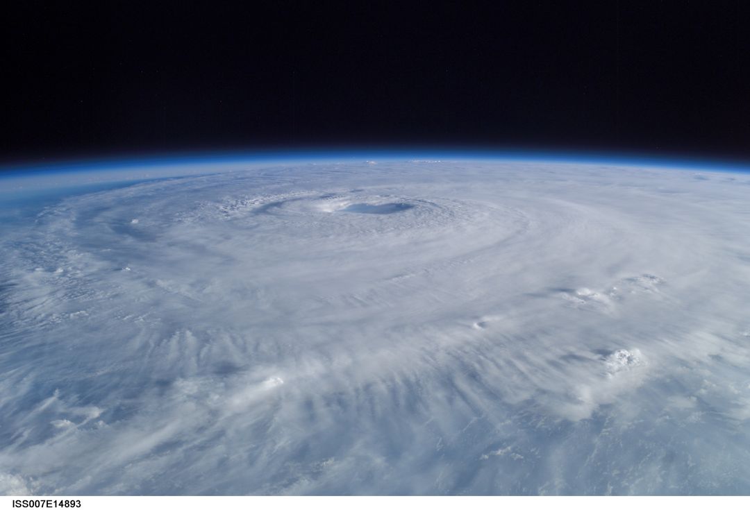 Aerial View of Hurricane Isabel from International Space Station in 2003 - Free Images, Stock Photos and Pictures on Pikwizard.com