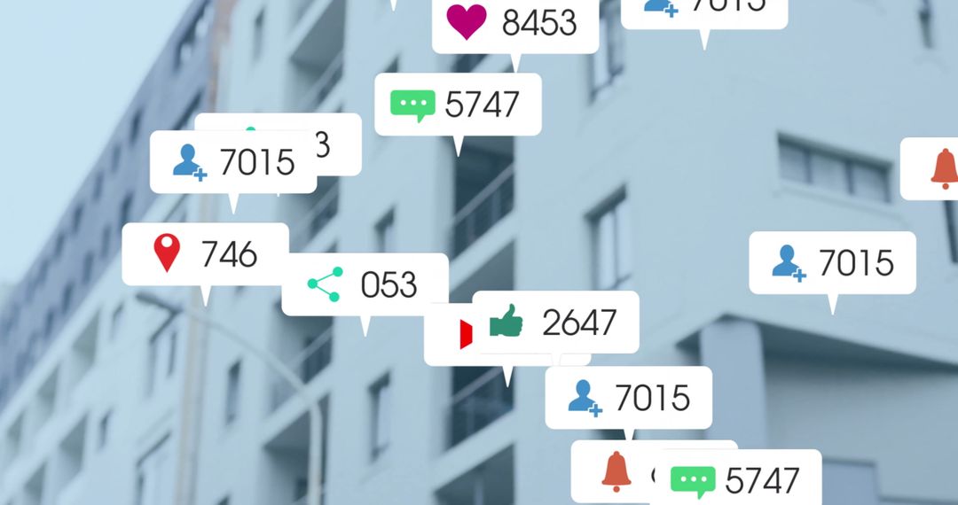 Digital Data Overlay on Urban High-Rise Building